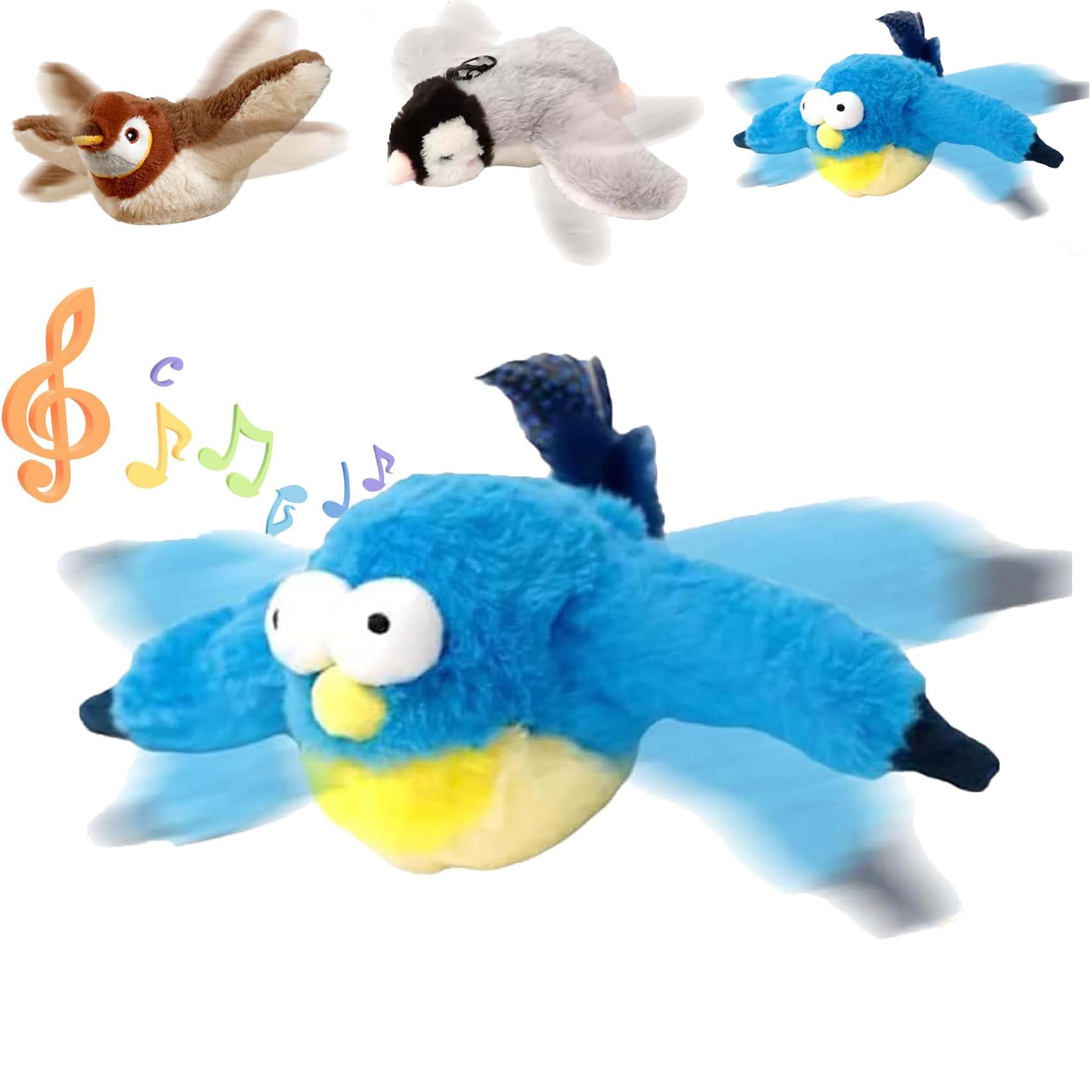 Amazon.com: Lapcatz Flappyfella Interactive Simulated Chirping Toy